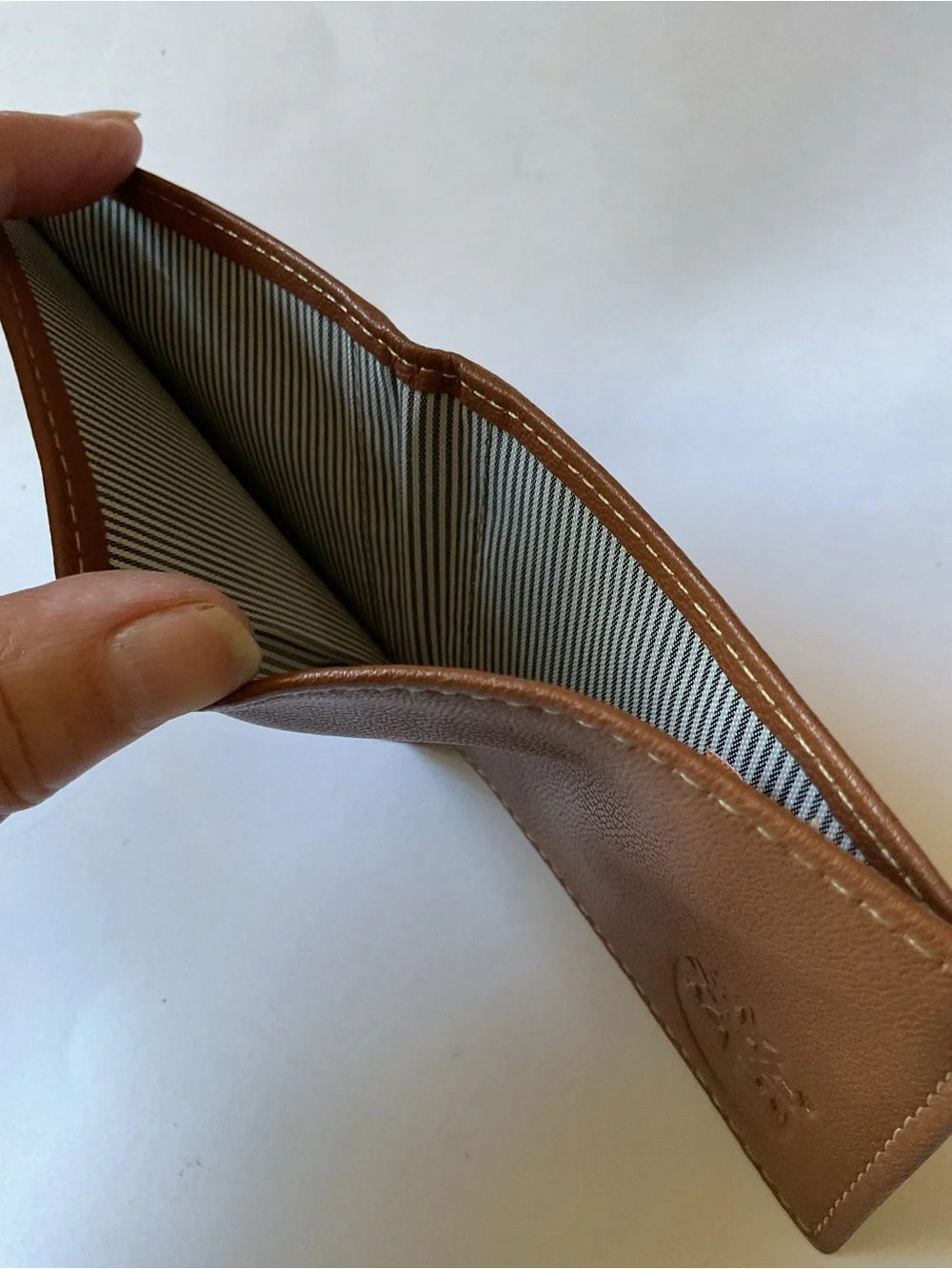 TIMBERLAND MENS LEATHER BIFOLD WALLET TAN NWOT
